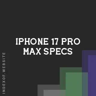 Iphone 17 Pro Max Specs